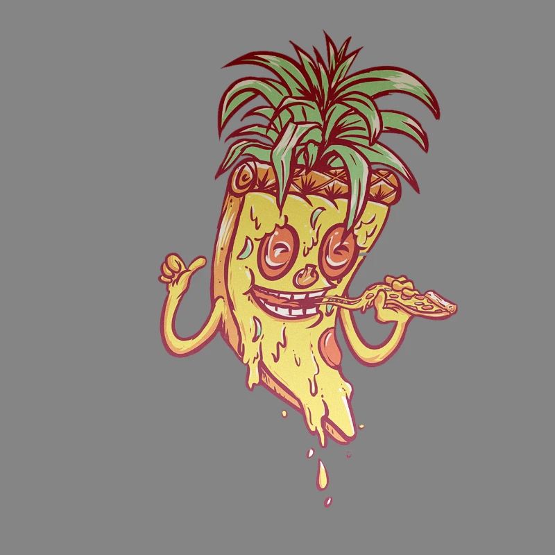 Funky Maskottchen-Ananaspizza