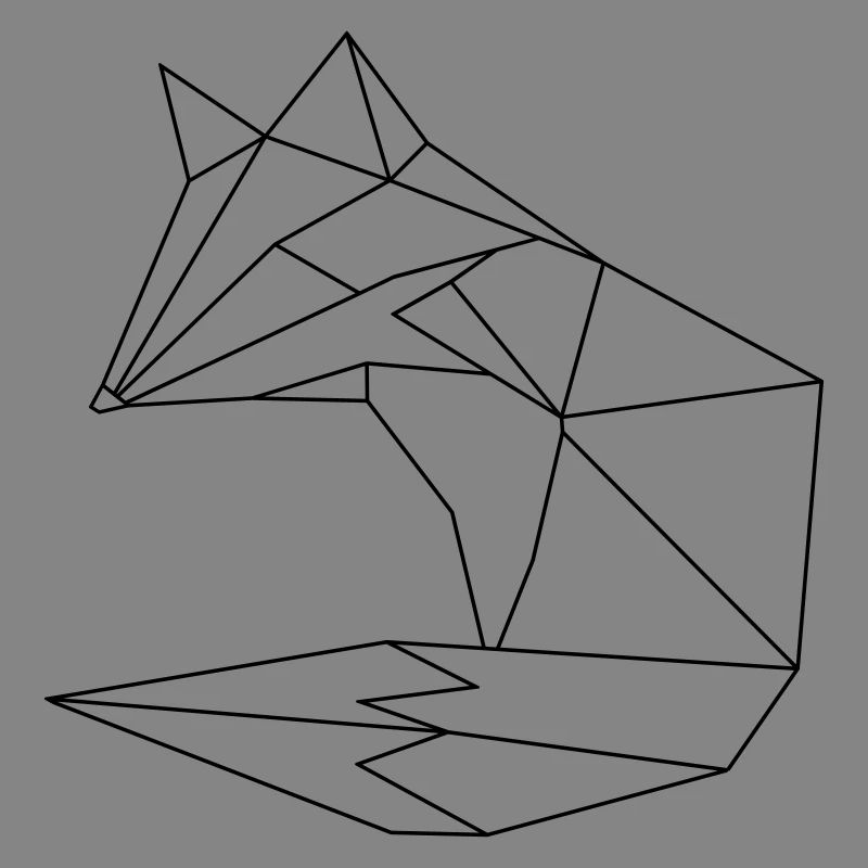 Fox in ORGAMI style Liniar