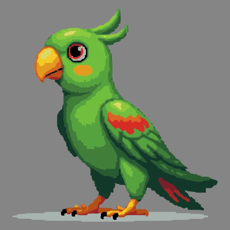 Pixel Parrot – Retro 8-Bit Style