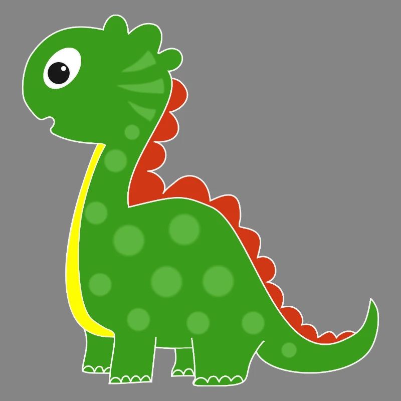 Green dino with bright dots