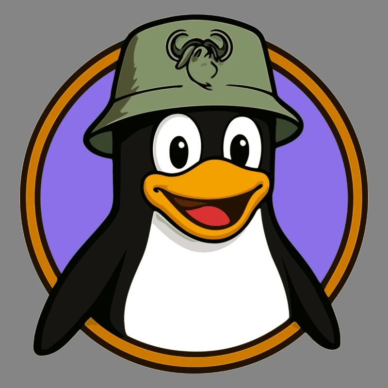 Tux Linux + GNU Hut