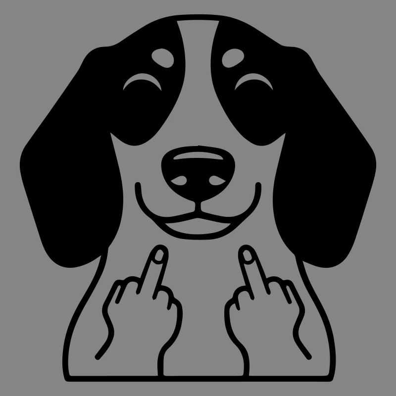 Cheeky dachshund shows middle finger – Funny comic