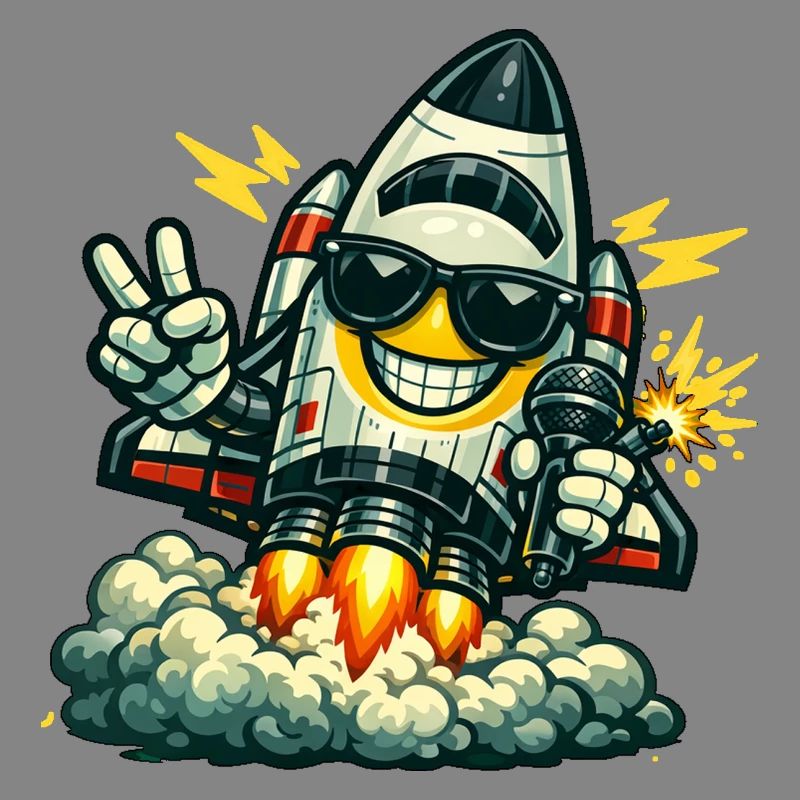 Space Rocket Duck with Microphone