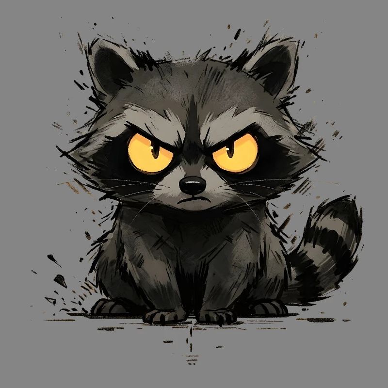 Waschbär - Grumpy & Bold Trash Panda