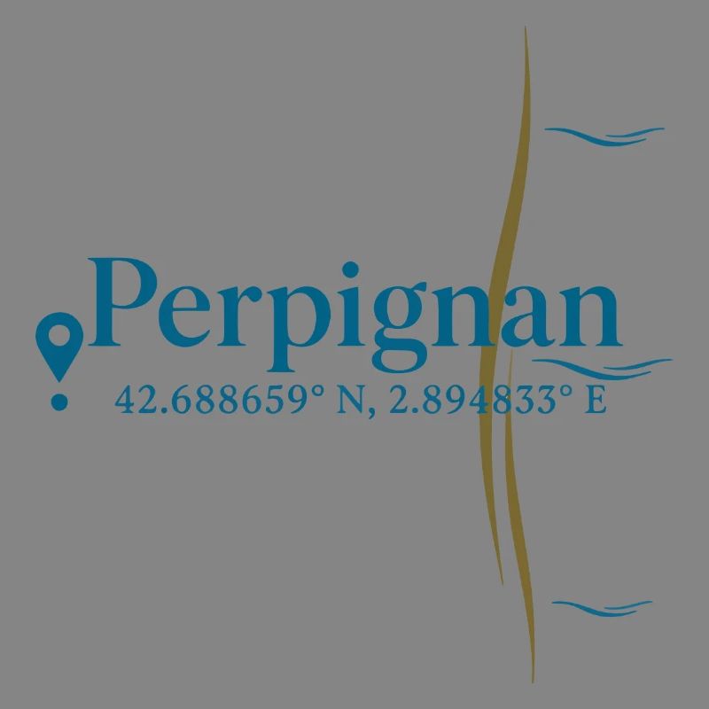 Perpignan Coastal Coordinates Emblem