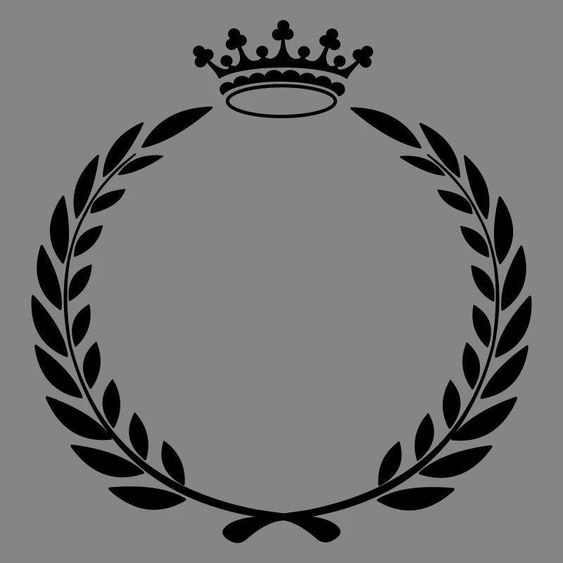 Lorbeerkranz mit Krone