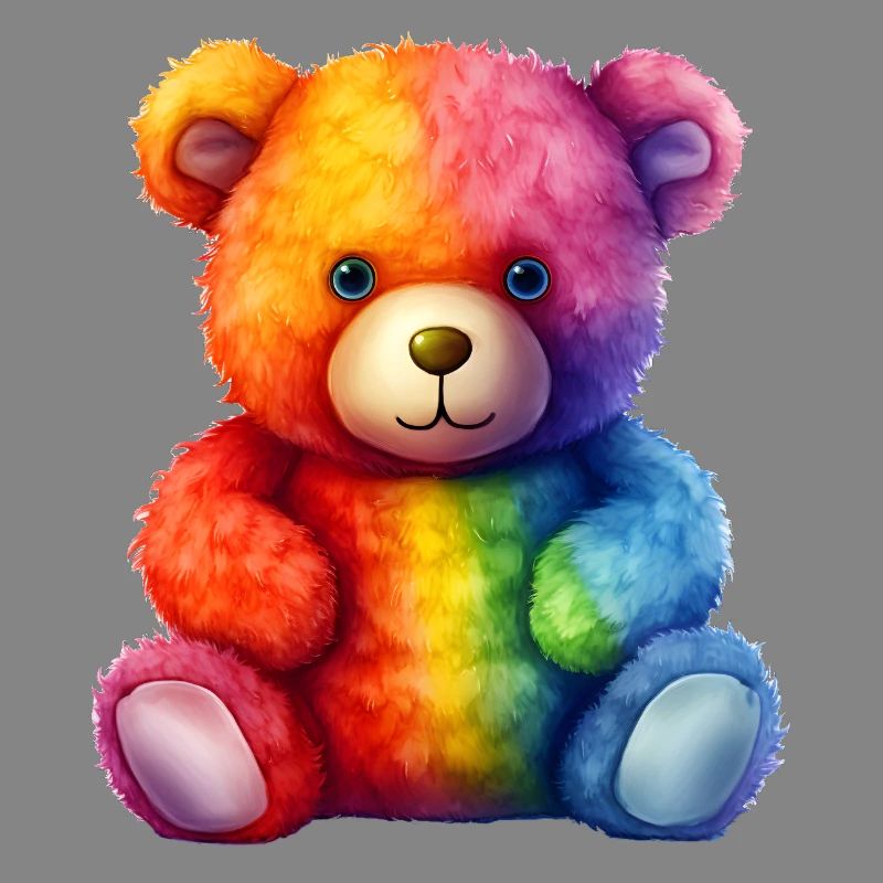 Rainbow Plush Bear Hug
