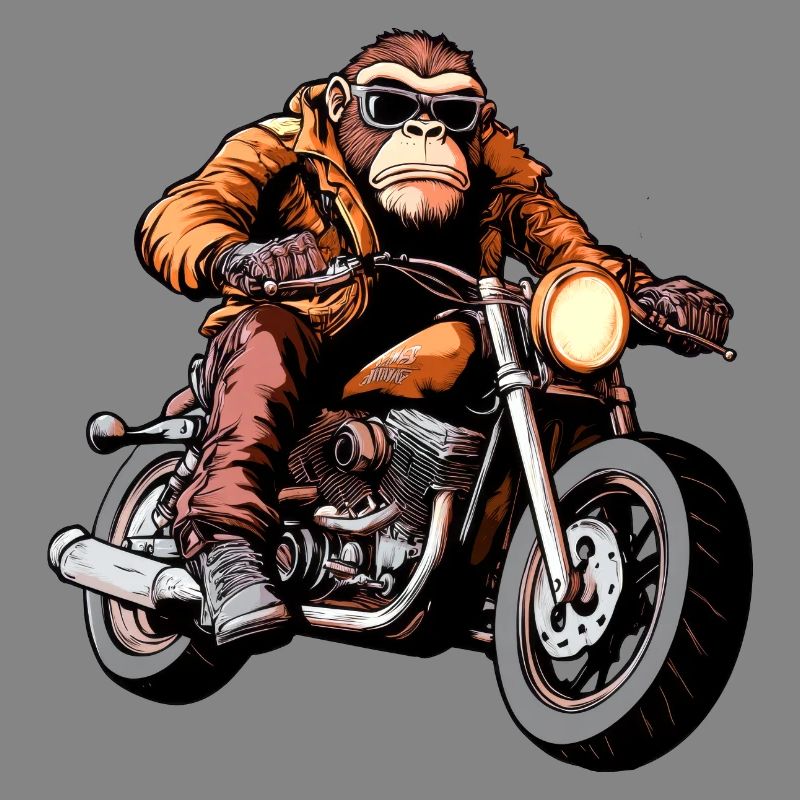 Monkey Motorcyclist / Motorcycle Monkey