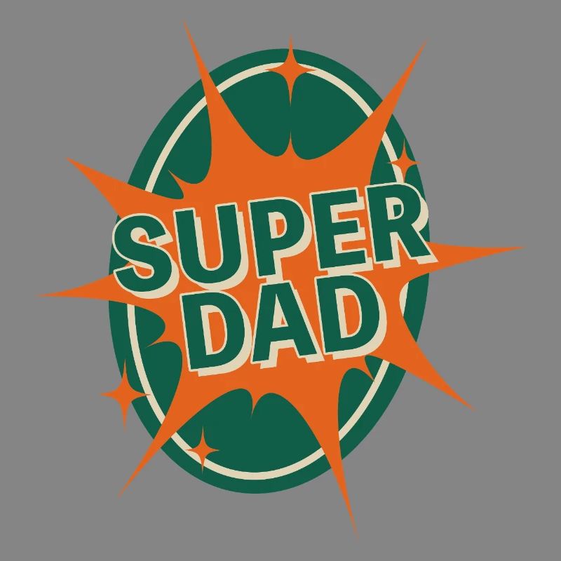 Super Dad Comic Style Design
