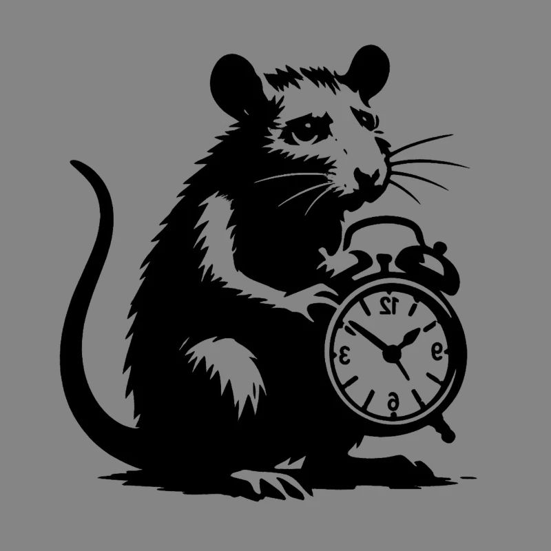 Gestresste Ratte und Wecker