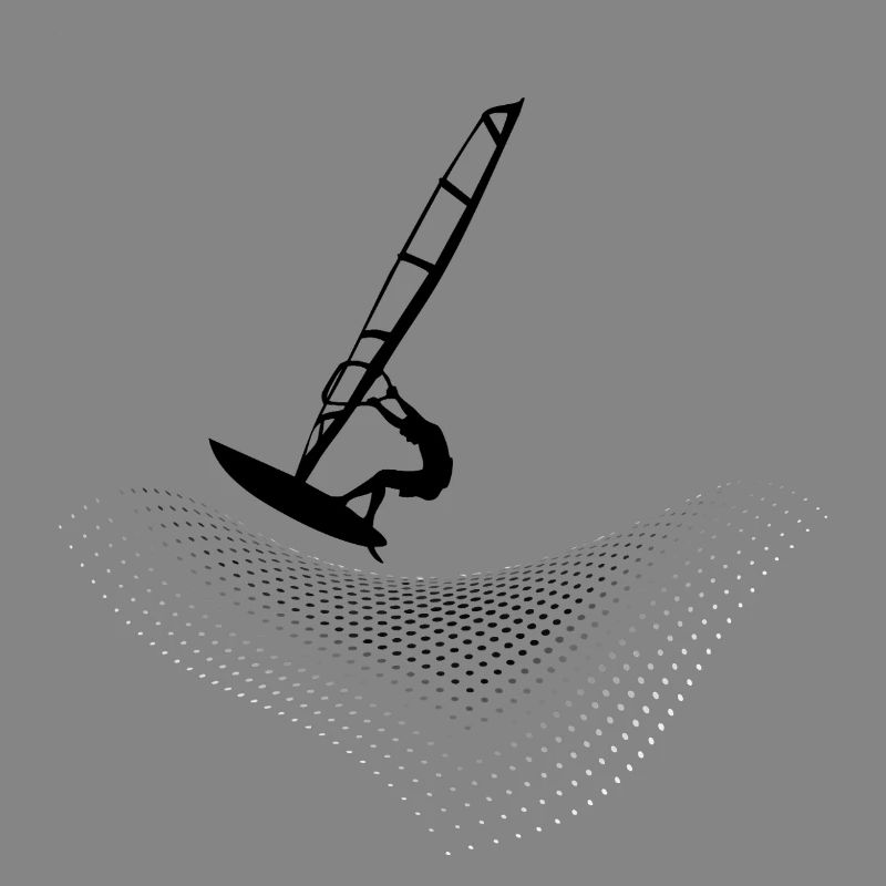 Windsurfers on points wave