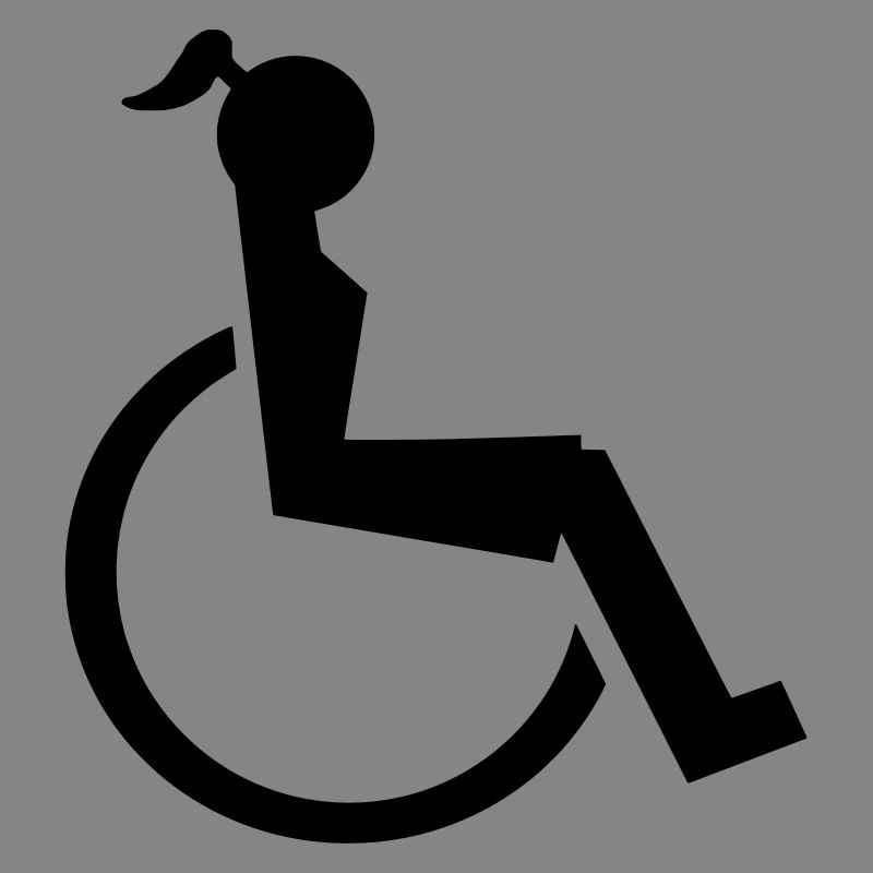 Logo der Dame oder des Mädchens im Rollstuhl. Bild*