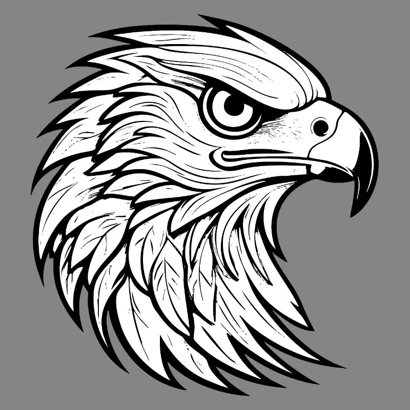 Stylized eagle head design