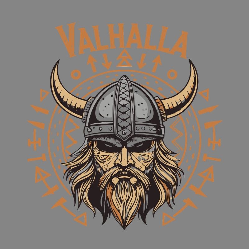Mächtiger Wikinger mit Walhalla-Helm