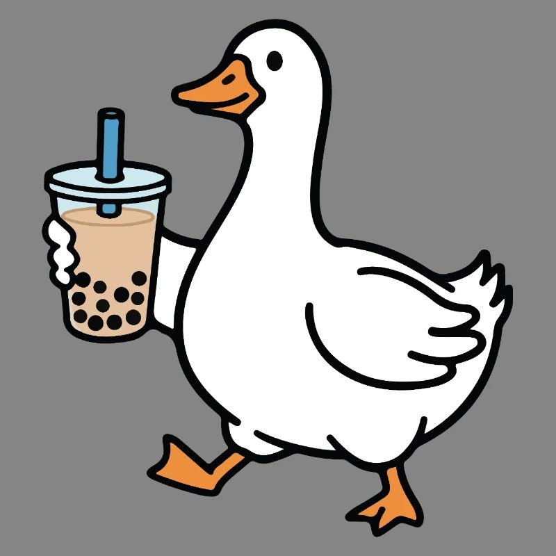 Canard coassement avec bubble tea