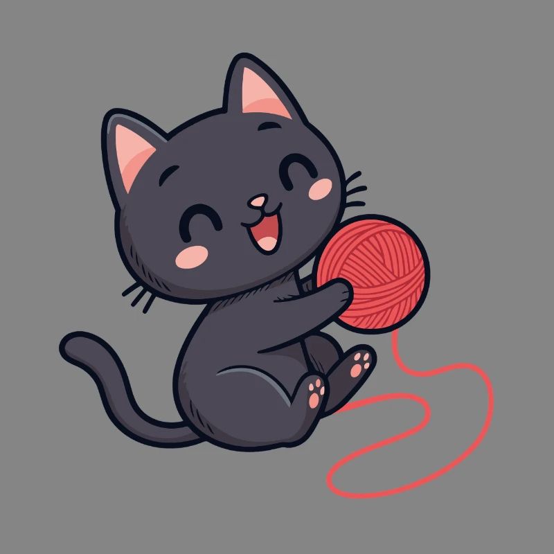 Red wool kitten soft pattern