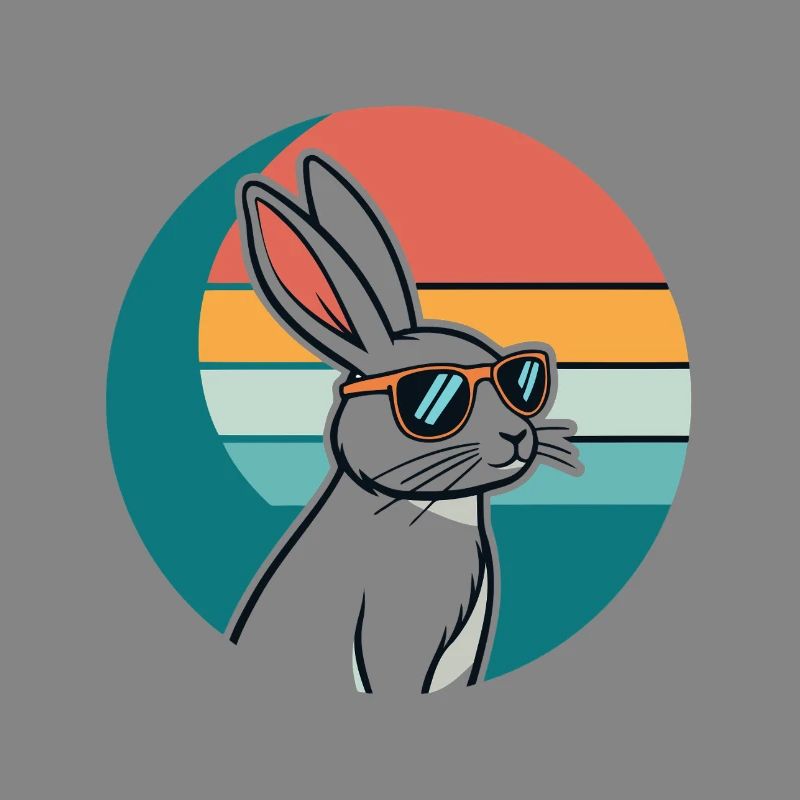 Retro Bunny in the Sun