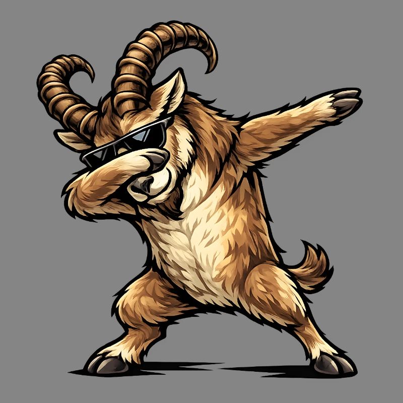 Dabbing Steinbock