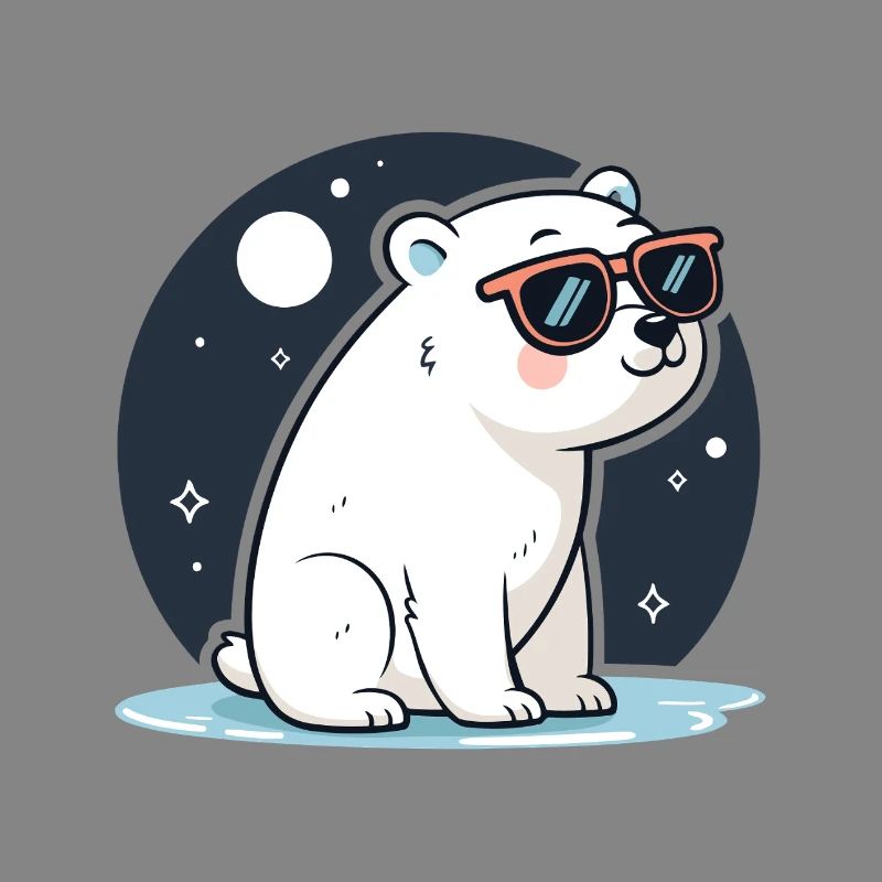 Rote Eisbär-Kosmische Brille