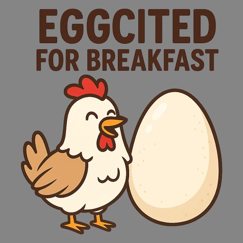 Eggcited for Breakfast Chicken Design