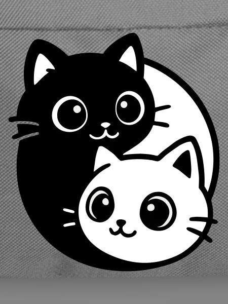 Ying Yang Katzenporträt 