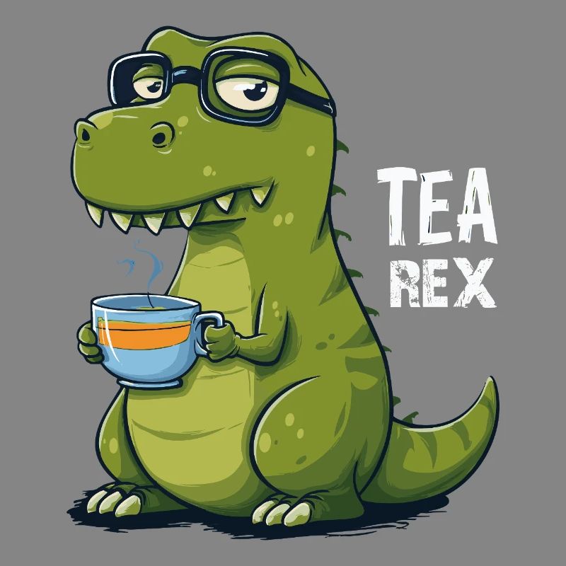 Tea Rex – Lustiger Dinosaurier mit Teetasse