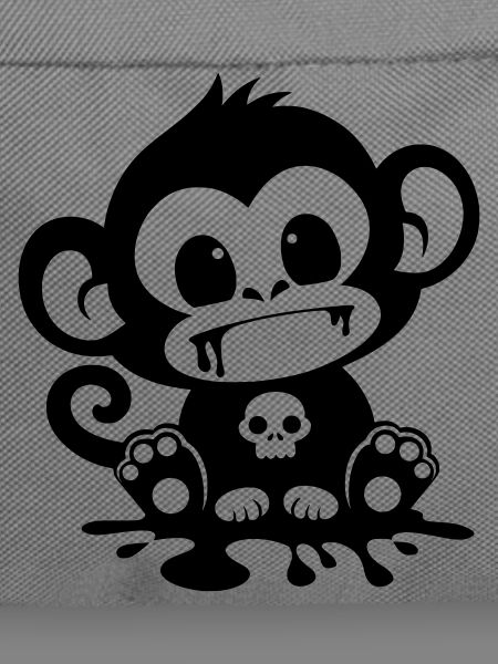 Spooky Affe mit Totenkopf