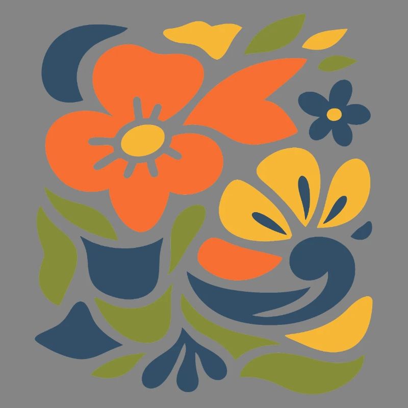 Abstract Floral Pattern Illustration