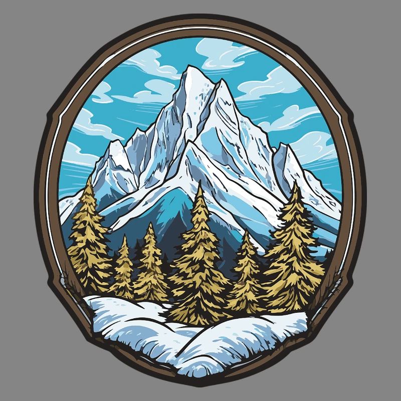 Alpine Mountain Panorama Badge