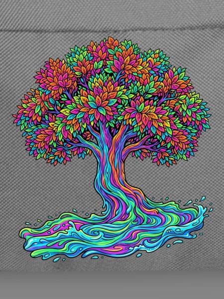 Baum des Lebens – Psychedelic Regenbogen Motiv