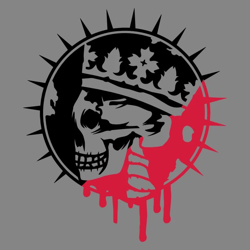 Totenschädel mit Krone Graffiti Patch