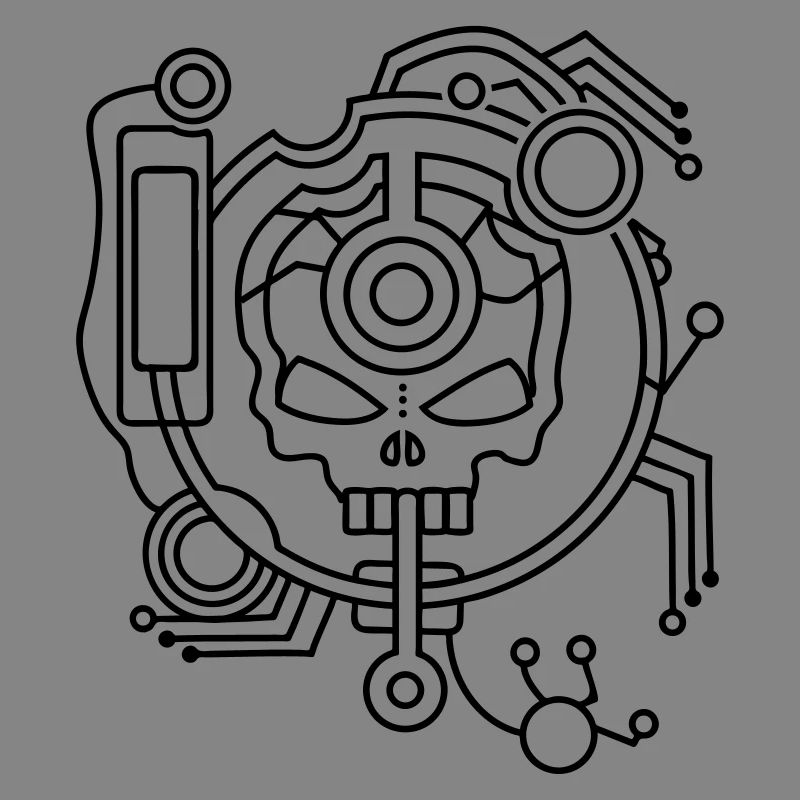 Cyber Skull Skull as a circuit