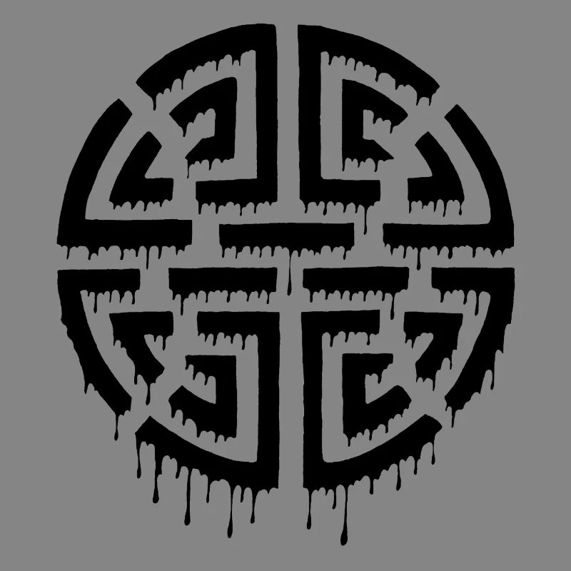 Graffiti eines schwarzen Labyrinths