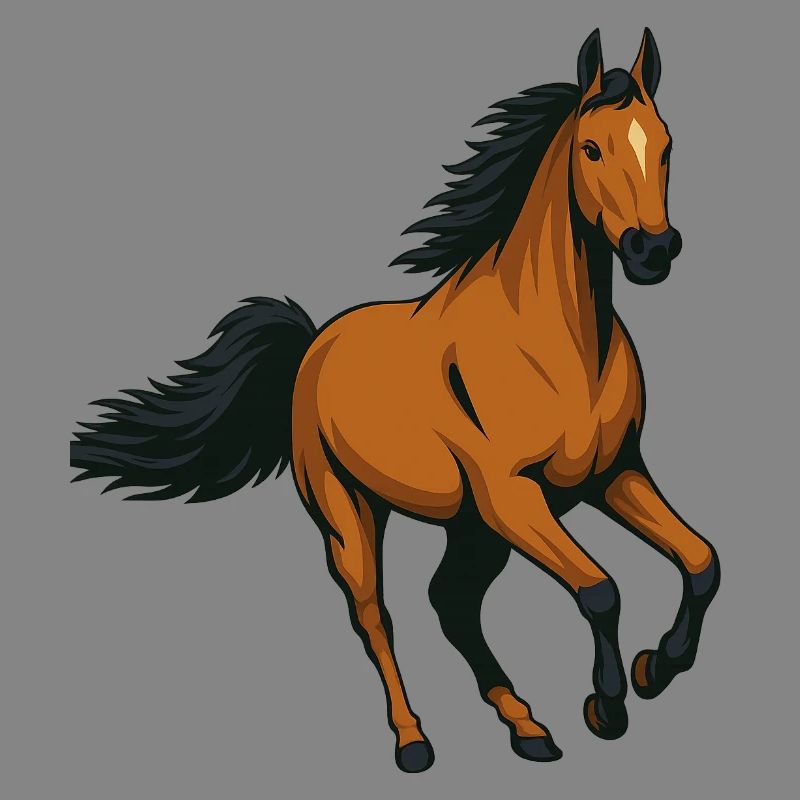Galloping Amber Stallion