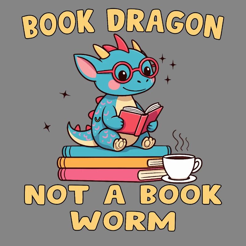 Drache Bibliophile Eule