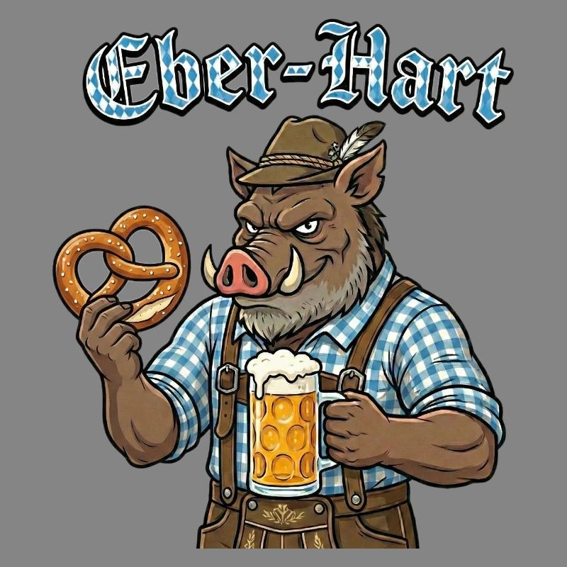 Eber-Hart Bierheld mit Brezel