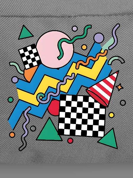 Geometrisches Neon-Punk Muster