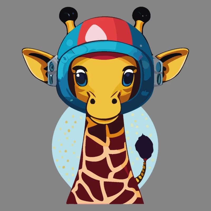 Girafe de l’espace avec casque