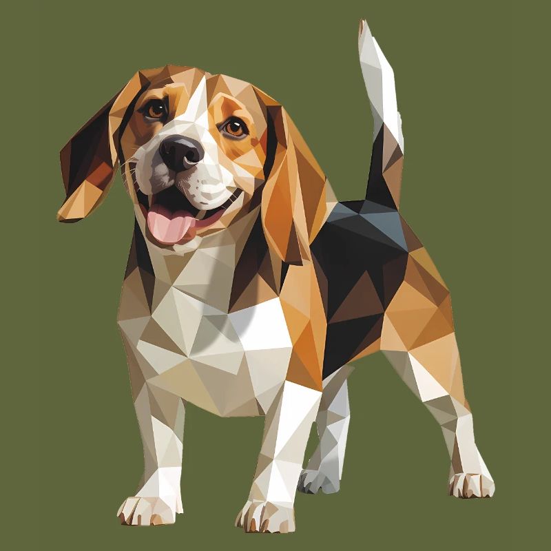 Beagle - Cooles Low Poly Logo