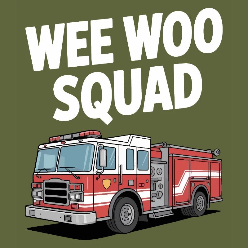 Wee Woo Squad Feuerwehr Auto Retter Spruch