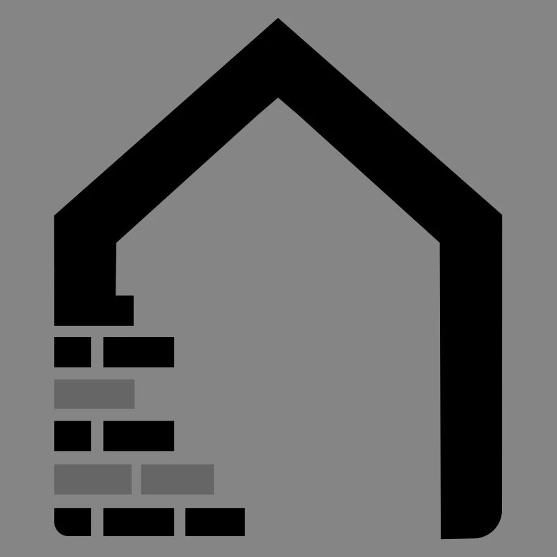 Mason Logo with House & Bricks