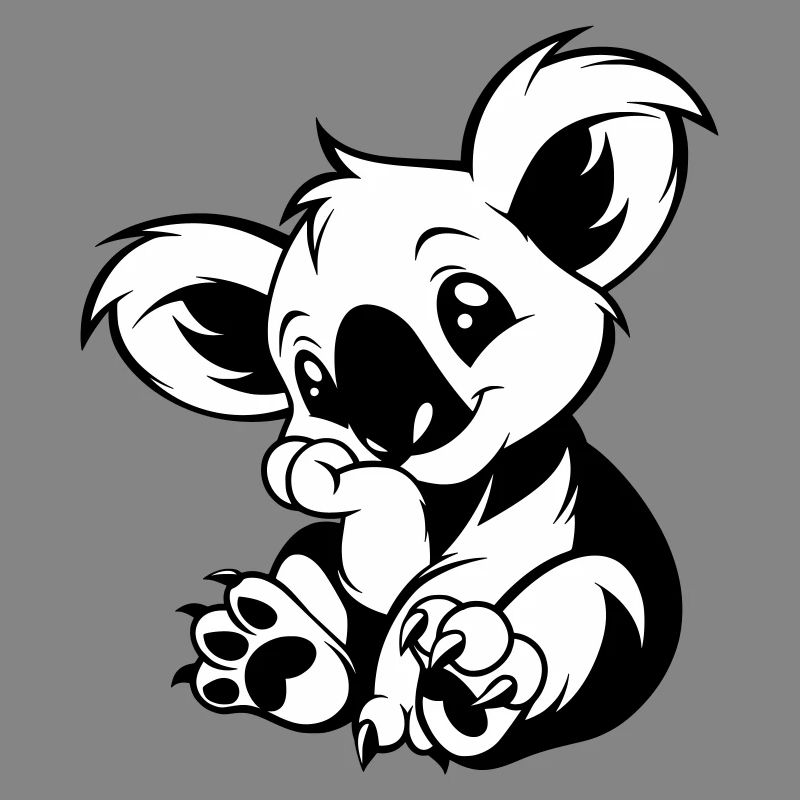 Süßer Koala sitzt verspielt