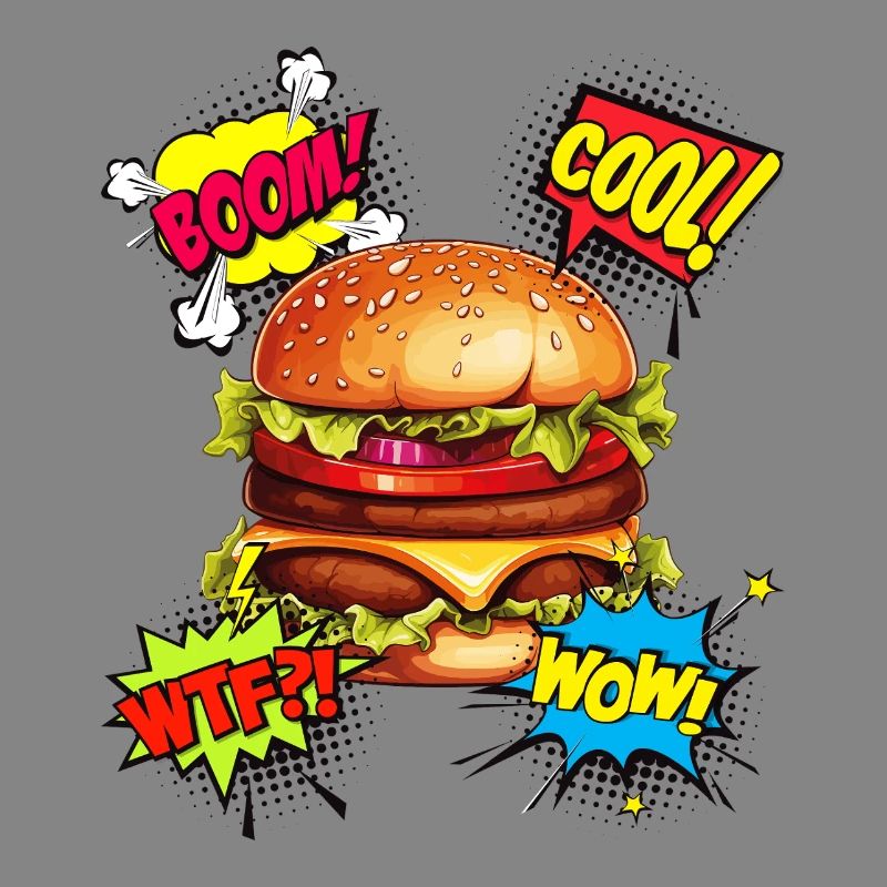 Burger Pop Art Hamburger Cheeseburger Restauration rapide