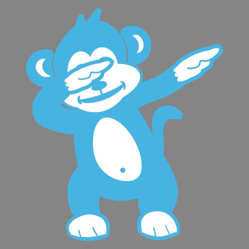 Blue Monkey Maskottchen – Verspieltes Design