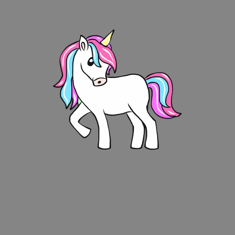 Licorne pastel à queue colorée