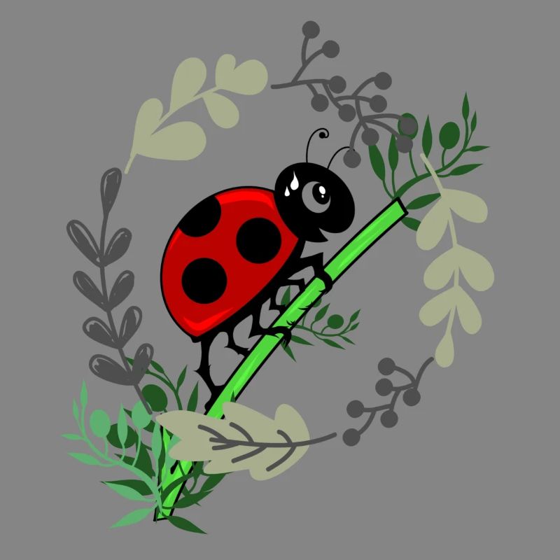Marienkäfer Botanik Comicstyle