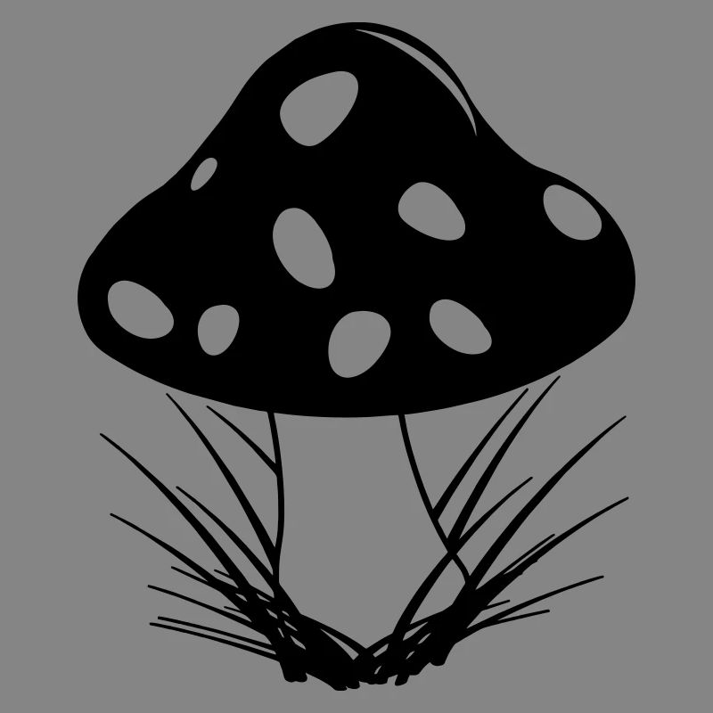 Champignon d’automne avec des points blancs