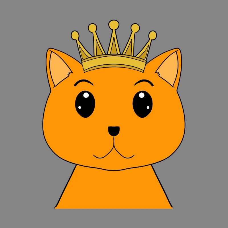 Katze mit Krone - Perserkatze mit Krone