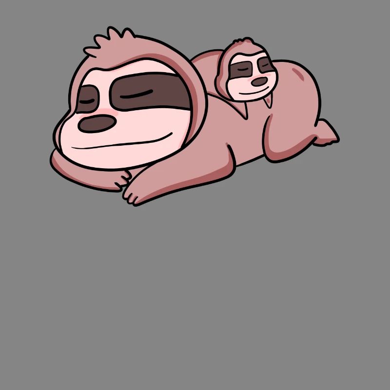 Sloth Dad with Baby Sloth
