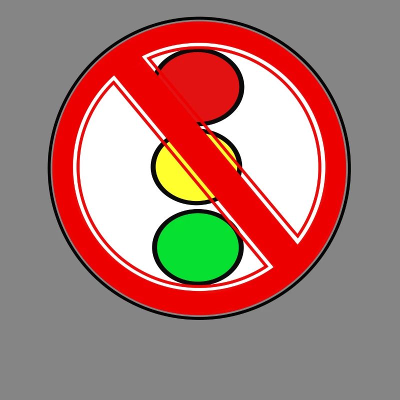 Panneau d’interdiction des feux de circulation